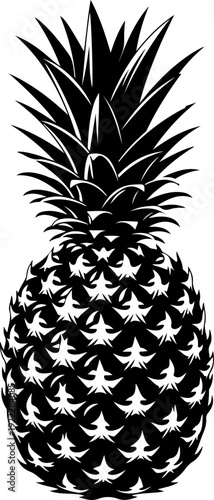 Pineapple silhouette vector illustration