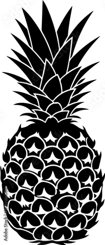 Pineapple silhouette vector illustration