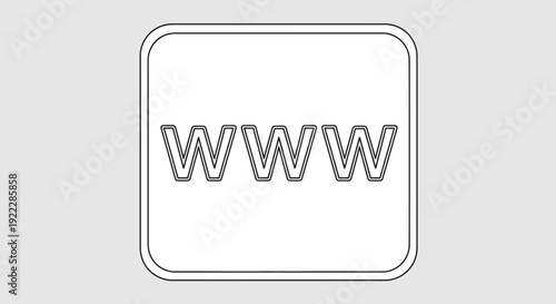 Simple outline icon representing the World Wide Web.