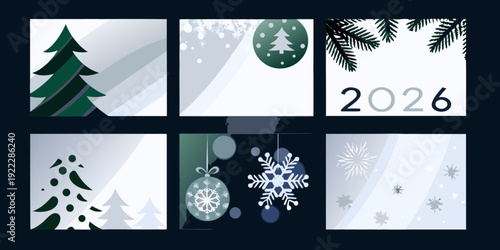 Festive new year collage with winter themes and celebratory elements