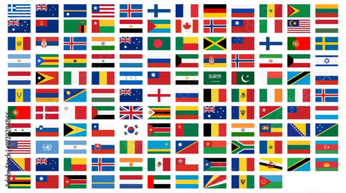 A grid of national flags from around the world, showcasing global diversity and international representation