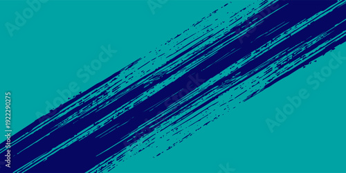 Scratch frame halftone sport background. Urban grunge banner texture. Turquoise blue graphic design backdrop. Brush strokes with text place.