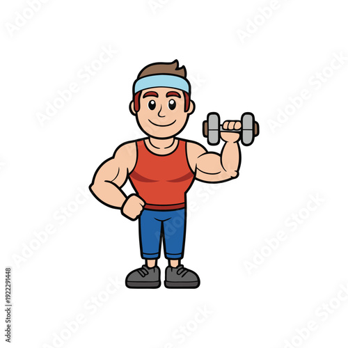 Man exercising with dumbbell, celebrating Labor Day and importance of fitness