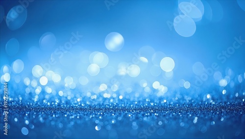 blue abstract background with soft bokeh lights, gentle glowing circles creating a dreamy, atmospheric and modern backdrop