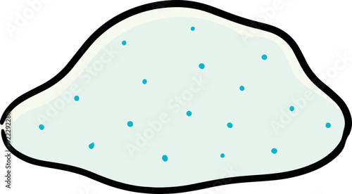 Illustration of baby powder heap