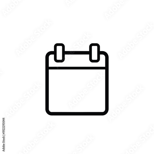 Clean and modern outline calendar icon representing time management, important dates, and efficient scheduling for daily planning and organization