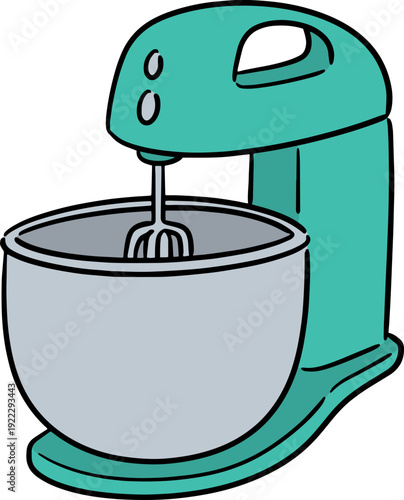 Illustration of cake mixer