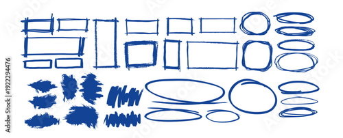 Hand drawn shapes for creative design projects and presentations