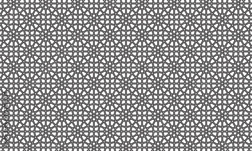 6角形を12角形で囲った中国風の二重フレームの格子柄