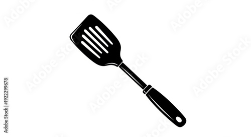 Black Spatula Kitchen Utensil Cooking Tool.