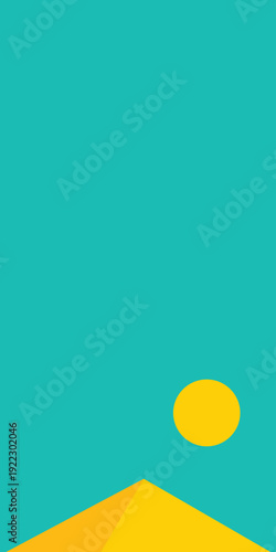 Simple flat design pyramid triangle background