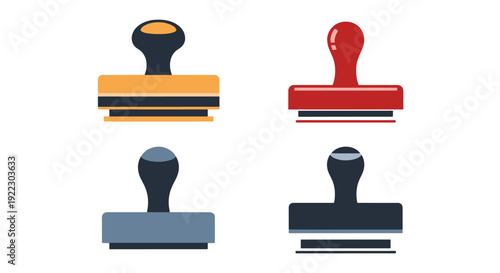 Address Stamp Line minimal bold color illustration.eps