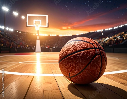 basketball ball in the basket