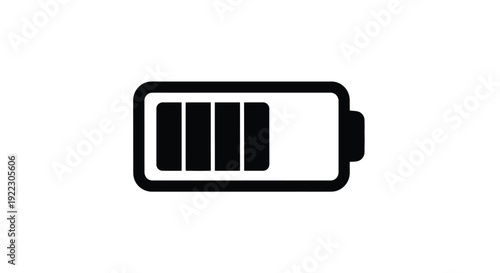 A black battery icon showing approximately eighty percent charge silhouette