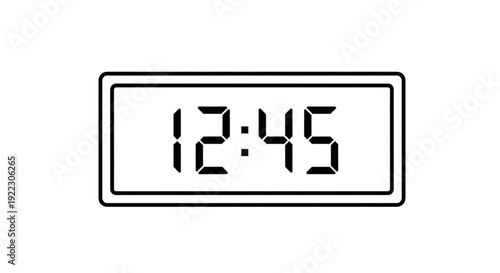 45 in a simple rectangular frame on a plain surface