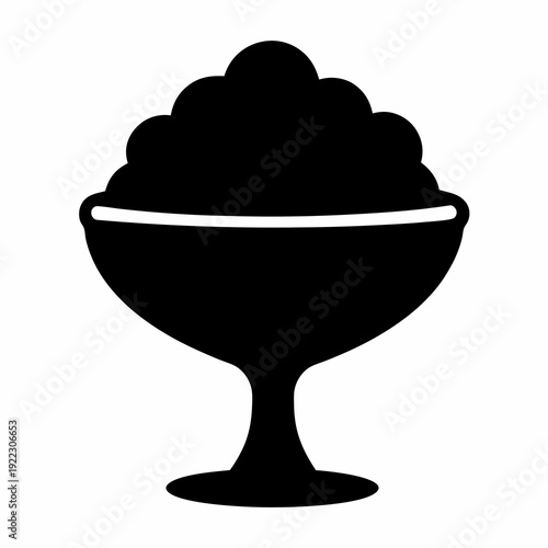 Elegant dessert cup with a generous helping of sweet, fluffy treat
