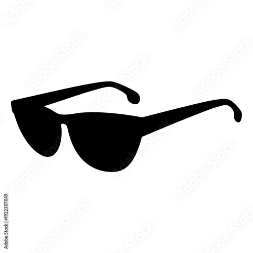 Simple and Minimalist Silhouette Depiction of a Classic Pair of Sunglasses
