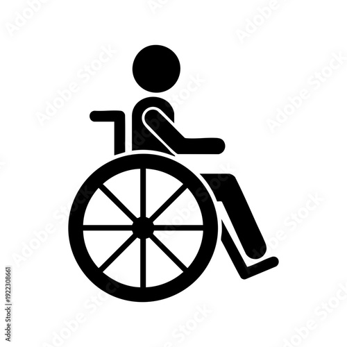 Person in Wheelchair Icon – Accessibility and Disability Support Symbol