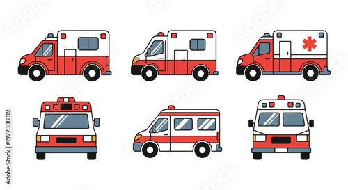 Ambulance Line art soft tone vector design.eps