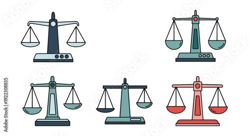 Analytical Balance soft minimal tone illustration.eps