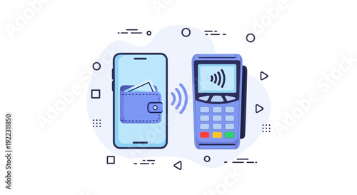 Contactless Mobile Payment Transaction via Smartphone Digital Wallet and POS Terminal