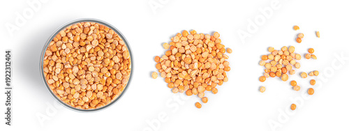Konstfotografi Pea groats on a white background. High quality photo