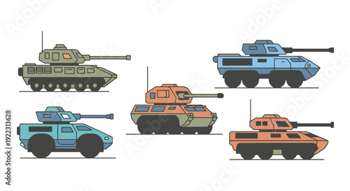 Armored Vehicle creative bold style illustration