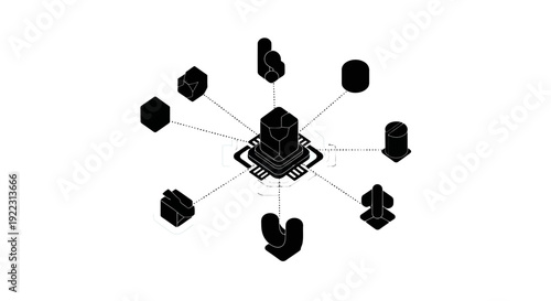 Centralized data processing with interconnected network nodes.