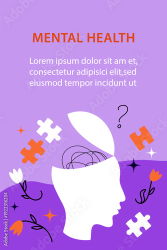 World Mental Health day. Vector illustration design 