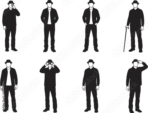 Mega collection of diverse business people silhouettes plus modern casual characters medical healthcare and veterinary clinic vector illustrations for commercial design