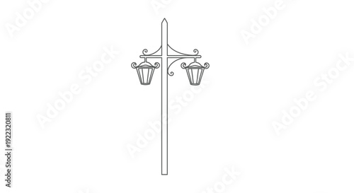 Double Headed Street Lamp Post.