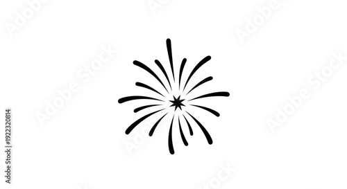 Black Firework Explosion Design Element.