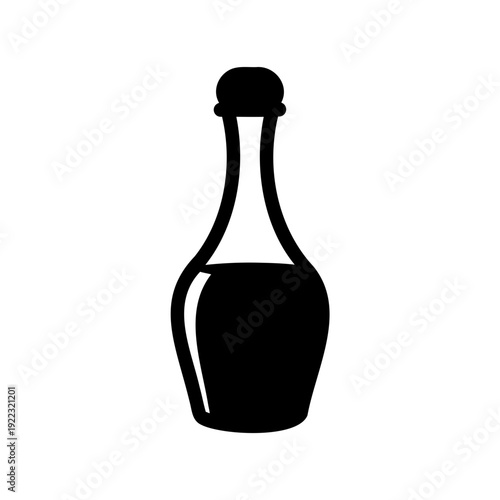 Elegant black bottle with a stopper showcasing classic design and utility