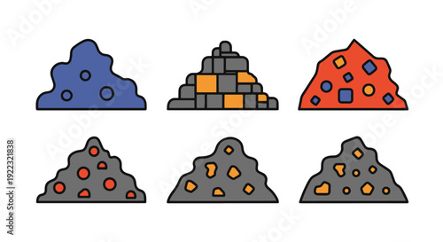 Asphalt Sample Line elegant colorful abstract vector