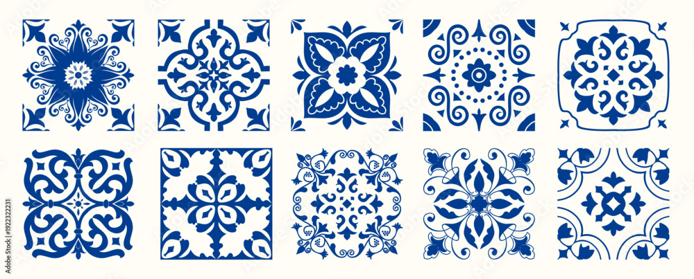 Φωτογραφία Set of 10 tiles azulejios