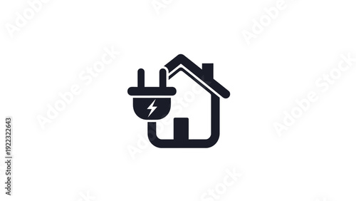 Electric House Power Plug Symbol.