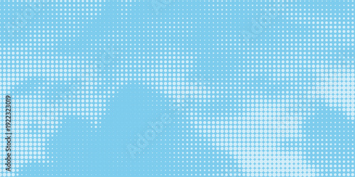 retro sky pattern on old paper texture. raster halftone vintage clouds. vector illustration