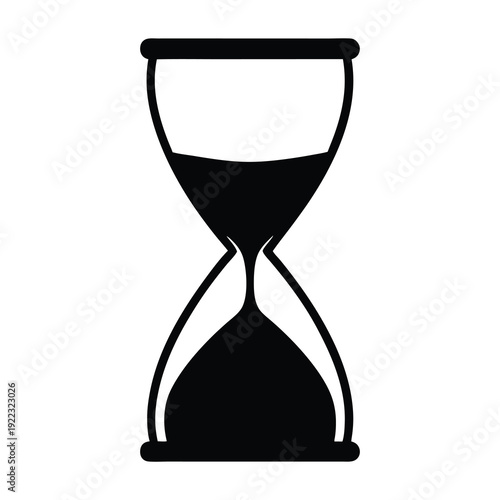Simple sand timer illustration conveying the concept of time management and deadlines