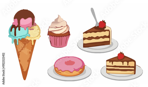 Modern Food Icon Graphic Design – Flat Vector Illustration Collection