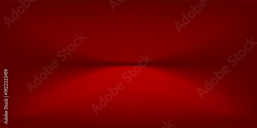 3d backdrop for product presentation. Dark red studio room. Vector stage mockup illustration. Limbo abstract background. Minimal wall scene. Showcase, promotion display.