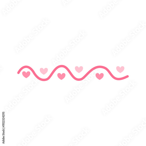 Valentine’s Day Heart Ornament. Valentine's Day decoration. Vector illustration 