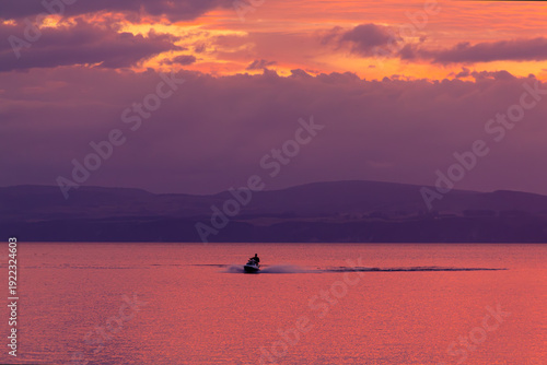 Wallpaper Mural Personal watercraft at dusk, Lake Taupō New Zealand. Whangamatā Bay, Kinloch. Torontodigital.ca