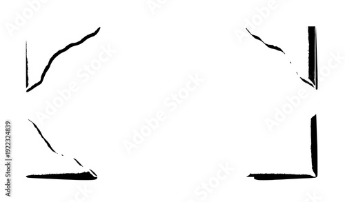 Realistic Torn Paper Corner Vector Elements