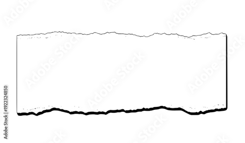 Realistic Torn Paper Edge Vector Illustration