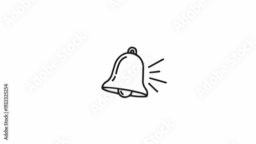 Obraz na plátně Alarm Bell Ringing Loudly Notification.