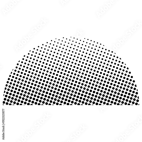 Abstract Halftone Dot Semi Circle