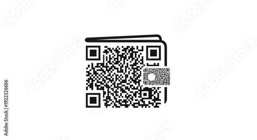 Black and white QR code symbol.