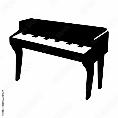Dramatic Monochrome Rendering of Upright Piano for Musical Instrument Showcase