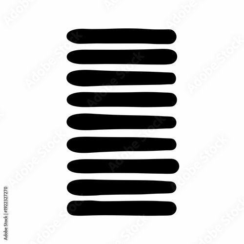 Minimalist representation of an equalizer bars or a stack of ten lines