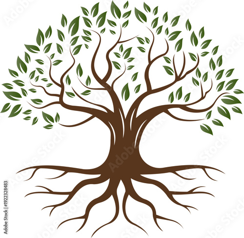 Tree of life, nature inspired art, wellness, spirituality, decor themes, intricate designs, silhouette, branches, leaves, patterns, black, white, roots, growth, organic, natural beauty, elegance,